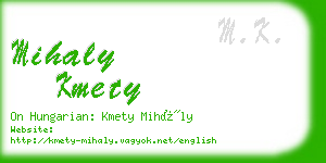 mihaly kmety business card
